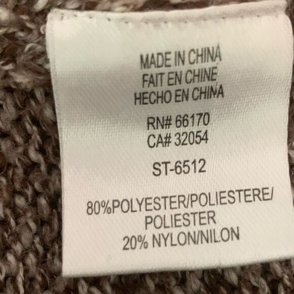 Moth Anthropologie Morgan Striped Detail Boxy Knit Brown Sweater Sz M - Picture 5 of 6